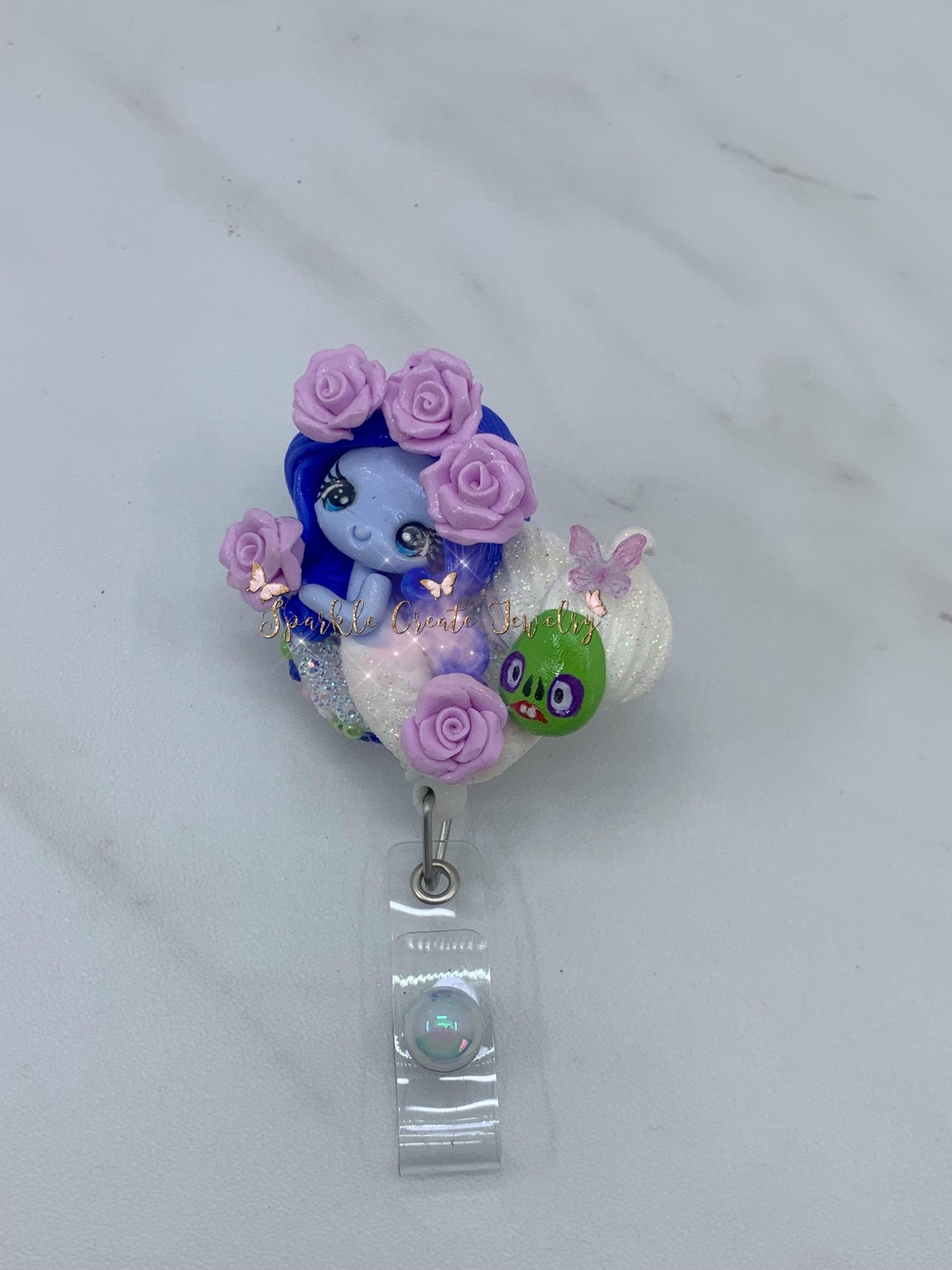 Zombie Bride Mermaid Clay Badge Reel – Sparkle Create Shop